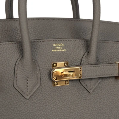 Hermes Birkin 25 Etain Togo Gold Hardware Hermes Birkin 25 Etain Togo Gold Hardware
