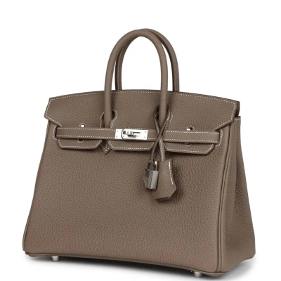 Hermes Birkin 25 Etoupe Togo Palladium Hardware Hermes Birkin 25 Etoupe Togo Palladium Hardware