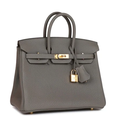 Hermes Birkin 25 Gris Meyer Togo Gold Hardware Hermes Birkin 25 Gris Meyer Togo Gold Hardware