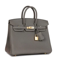 Hermes Birkin 25 Gris Meyer Togo Gold Hardware Hermes Birkin 25 Gris Meyer Togo Gold Hardware