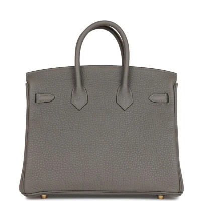 Hermes Birkin 25 Gris Meyer Togo Gold Hardware Hermes Birkin 25 Gris Meyer Togo Gold Hardware
