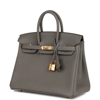 Hermes Birkin 25 Gris Meyer Togo Gold Hardware Hermes Birkin 25 Gris Meyer Togo Gold Hardware