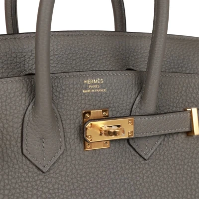 Hermes Birkin 25 Gris Meyer Togo Gold Hardware Hermes Birkin 25 Gris Meyer Togo Gold Hardware