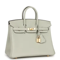 Hermes Birkin 25 Gris Neve Togo Gold Hardware