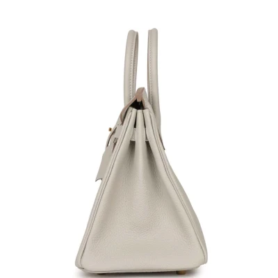 Hermes Birkin 25 Gris Perle Togo Gold Hardware
