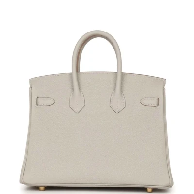 Hermes Birkin 25 Gris Perle Togo Gold Hardware