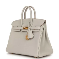 Hermes Birkin 25 Gris Perle Togo Gold Hardware