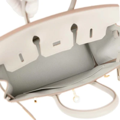 Hermes Birkin 25 Gris Perle Togo Gold Hardware