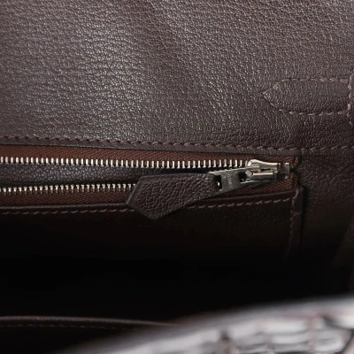 Hermes Birkin 25 Havane Shiny Niloticus Crocodile Palladium Hardware