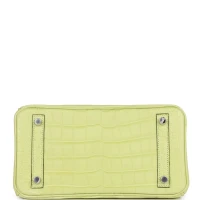 Hermes Birkin 25 Jaune Bourgeon Matte Alligator Palladium Hardware Hermes Birkin 25 Jaune Bourgeon Matte Alligator Palladium Hardware