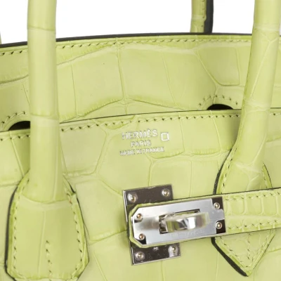 Hermes Birkin 25 Jaune Bourgeon Matte Alligator Palladium Hardware Hermes Birkin 25 Jaune Bourgeon Matte Alligator Palladium Hardware