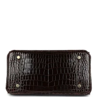Hermes Birkin 25 Macassar Shiny Porosus Crocodile Gold Hardware Hermes Birkin 25 Macassar Shiny Porosus Crocodile Gold Hardware