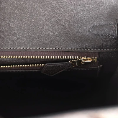 Hermes Birkin 25 Macassar Shiny Porosus Crocodile Gold Hardware Hermes Birkin 25 Macassar Shiny Porosus Crocodile Gold Hardware