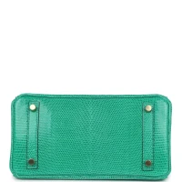 Hermes Birkin 25 Menthe Varanus Niloticus Lizard Gold Hardware
