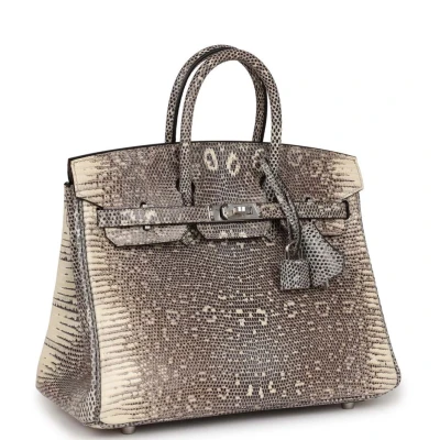 Hermes Birkin 25 Ombre Varanus Salvator Lizard Palladium Hardware Hermes Birkin 25 Ombre Varanus Salvator Lizard Palladium Hardware