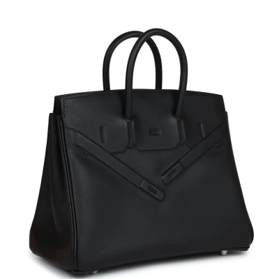 Hermes Birkin 25 Shadow Black Swift Palladium Hardware Hermes Birkin 25 Shadow Black Swift Palladium Hardware