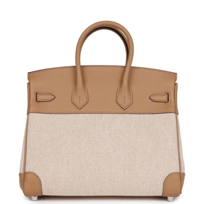 Hermes Birkin 25 Toile H and Chai Swift Palladium Hardware Hermes Birkin 25 Toile H and Chai Swift Palladium Hardware