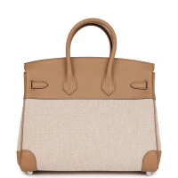 Hermes Birkin 25 Toile H and Chai Swift Palladium Hardware Hermes Birkin 25 Toile H and Chai Swift Palladium Hardware