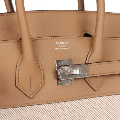 Hermes Birkin 25 Toile H and Chai Swift Palladium Hardware Hermes Birkin 25 Toile H and Chai Swift Palladium Hardware