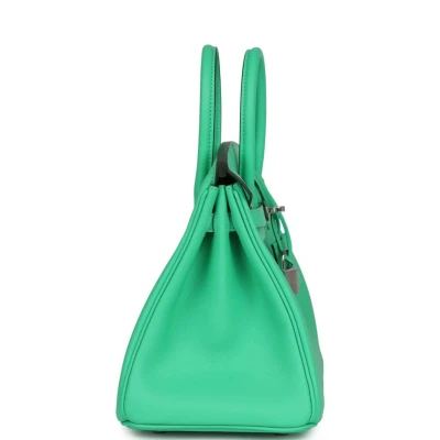 Hermes Birkin 25 Vert Comics Swift Palladium Hardware Hermes Birkin 25 Vert Comics Swift Palladium Hardware