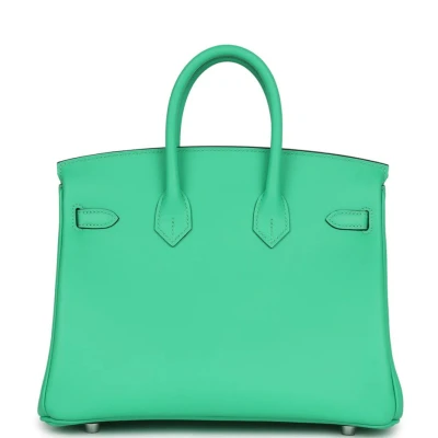 Hermes Birkin 25 Vert Comics Swift Palladium Hardware Hermes Birkin 25 Vert Comics Swift Palladium Hardware