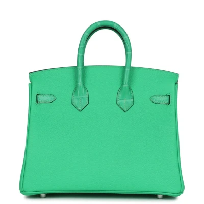 Hermes Birkin 25 Vert Comics Togo and Matte Alligator Touch Palladium Hardware Hermes Birkin 25 Vert Comics Togo and Matte Alligator Touch Palladium Hardware