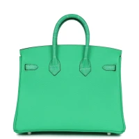 Hermes Birkin 25 Vert Comics Togo and Matte Alligator Touch Palladium Hardware Hermes Birkin 25 Vert Comics Togo and Matte Alligator Touch Palladium Hardware