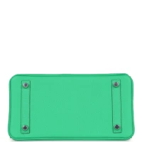 Hermes Birkin 25 Vert Comics Togo and Matte Alligator Touch Palladium Hardware Hermes Birkin 25 Vert Comics Togo and Matte Alligator Touch Palladium Hardware