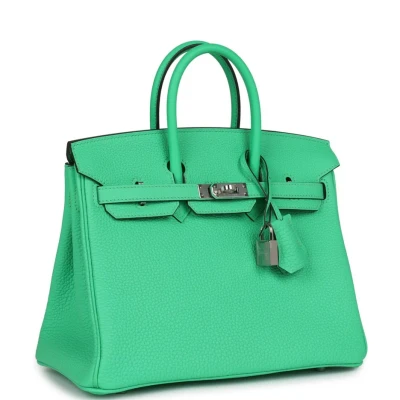 Hermes Birkin 25 Vert Comics Togo Palladium Hardware Hermes Birkin 25 Vert Comics Togo Palladium Hardware