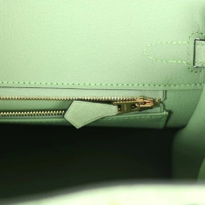 Hermes Birkin 25 Vert Criquet Ostrich Gold Hardware Hermes Birkin 25 Vert Criquet Ostrich Gold Hardware