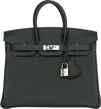 Hermes Birkin 25 Vert Fonce Togo Palladium Hardware Hermes Birkin 25 Vert Fonce Togo Palladium Hardware