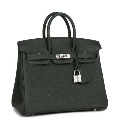 Hermes Birkin 25 Vert Fonce Togo Palladium Hardware Hermes Birkin 25 Vert Fonce Togo Palladium Hardware