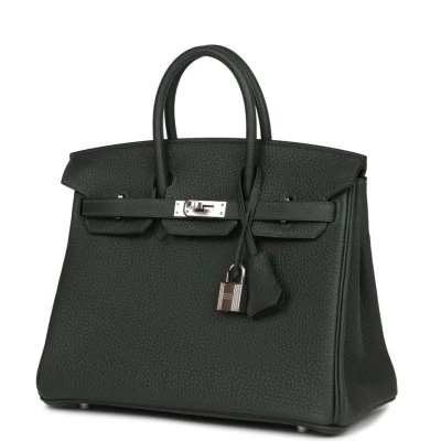 Hermes Birkin 25 Vert Fonce Togo Palladium Hardware Hermes Birkin 25 Vert Fonce Togo Palladium Hardware