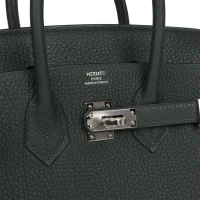 Hermes Birkin 25 Vert Fonce Togo Palladium Hardware Hermes Birkin 25 Vert Fonce Togo Palladium Hardware