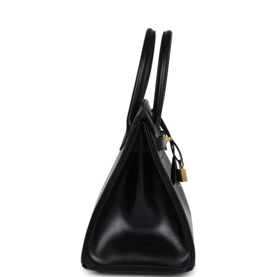 Hermes Birkin 30 Black Box Gold Hardware