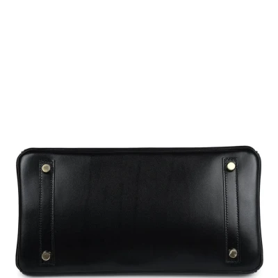 Hermes Birkin 30 Black Box Gold Hardware
