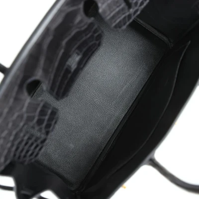 Hermes Birkin 30 Black Matte Alligator Gold Hardware Hermes Birkin 30 Black Matte Alligator Gold Hardware