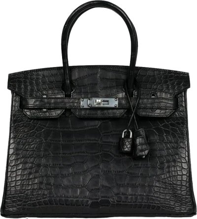 Hermes Birkin 30 Black Matte Alligator Palladium Hardware Hermes Birkin 30 Black Matte Alligator Palladium Hardware