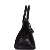 Hermes Birkin 30 Black Matte Alligator Palladium Hardware Hermes Birkin 30 Black Matte Alligator Palladium Hardware
