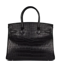 Hermes Birkin 30 Black Matte Alligator Palladium Hardware Hermes Birkin 30 Black Matte Alligator Palladium Hardware