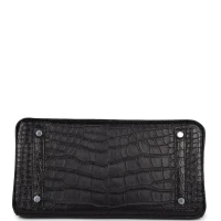 Hermes Birkin 30 Black Matte Alligator Palladium Hardware Hermes Birkin 30 Black Matte Alligator Palladium Hardware