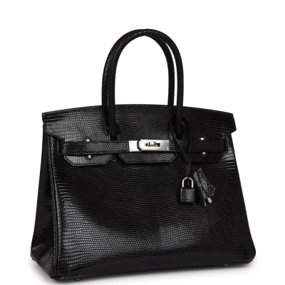 Hermes Birkin 30 Black Niloticus Lizard Palladium Hardware Hermes Birkin 30 Black Niloticus Lizard Palladium Hardware