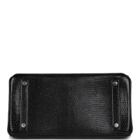 Hermes Birkin 30 Black Niloticus Lizard Palladium Hardware Hermes Birkin 30 Black Niloticus Lizard Palladium Hardware