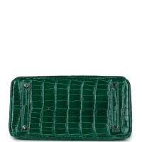 Hermes Birkin 30 Emerald Shiny Niloticus Crocodile Palladium Hardware