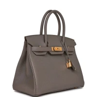 Hermes Birkin 30 Etain Togo Gold Hardware Hermes Birkin 30 Etain Togo Gold Hardware