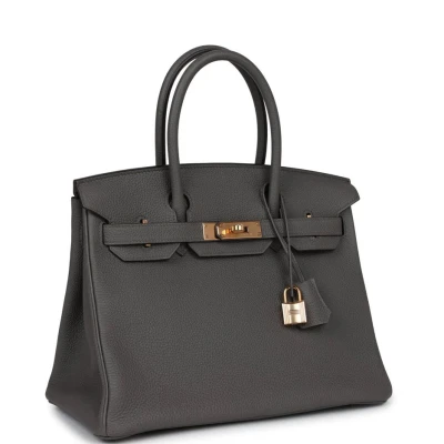 Hermes Birkin 30 Etain Togo Rose Gold Hardware Hermes Birkin 30 Etain Togo Rose Gold Hardware