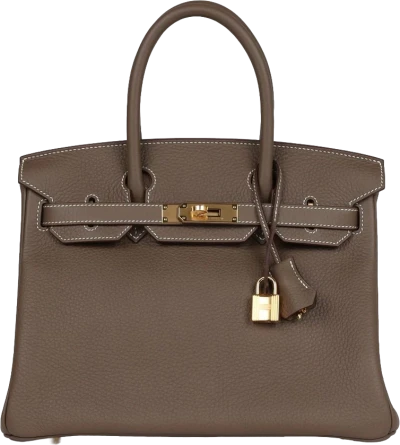 Hermes Birkin 30 Etoupe Clemence Gold Hardware Hermes Birkin 30 Etoupe Clemence Gold Hardware
