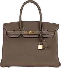 Hermes Birkin 30 Etoupe Clemence Gold Hardware Hermes Birkin 30 Etoupe Clemence Gold Hardware