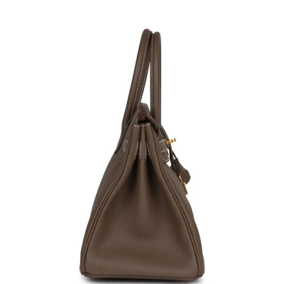 Hermes Birkin 30 Etoupe Clemence Gold Hardware Hermes Birkin 30 Etoupe Clemence Gold Hardware