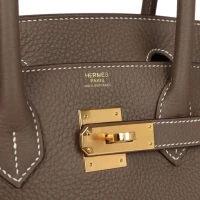 Hermes Birkin 30 Etoupe Clemence Gold Hardware Hermes Birkin 30 Etoupe Clemence Gold Hardware